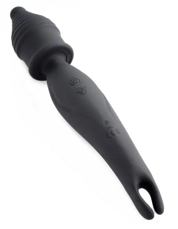 Dual Diva 2 in 1 Silicone Massager- Black