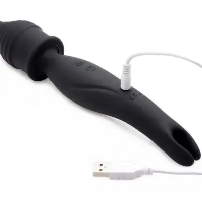 Dual Diva 2 in 1 Silicone Massager- Black