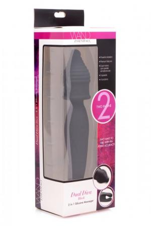 Dual Diva 2 in 1 Silicone Massager- Black