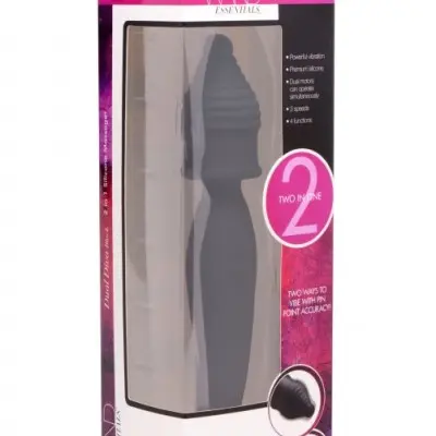 Dual Diva 2 in 1 Silicone Massager- Black