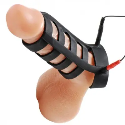 Power Cage Silicone E-Stim Cock and Ball Sheath