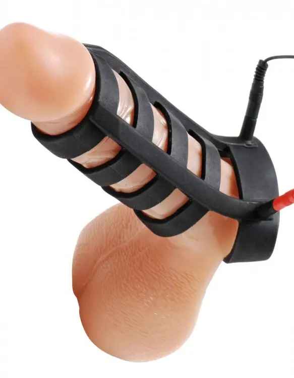 Power Cage Silicone E-Stim Cock and Ball Sheath