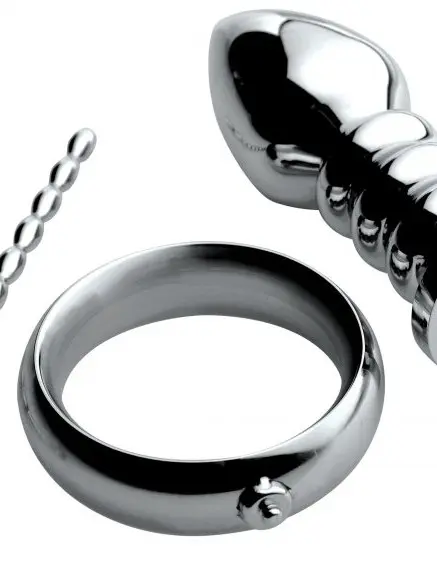 Zeus Deluxe Series Voltaic for Him Stainless Steel Male E-Stim Kit