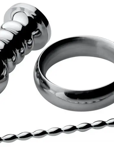 Zeus Deluxe Series Voltaic for Him Stainless Steel Male E-Stim Kit