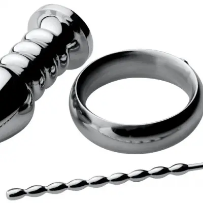 Zeus Deluxe Series Voltaic for Him Stainless Steel Male E-Stim Kit