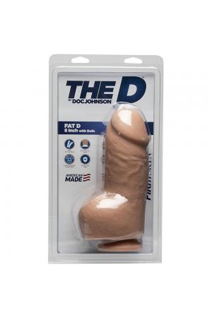 The D - Fat D - 8 Inch With Balls - Firmskyn -  Vanilla