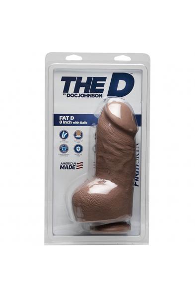 The D - Fat D - 8 Inch With Balls - Firmskyn -  Caramel