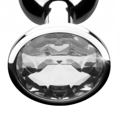 Clear Gem Anal Plug - Large
