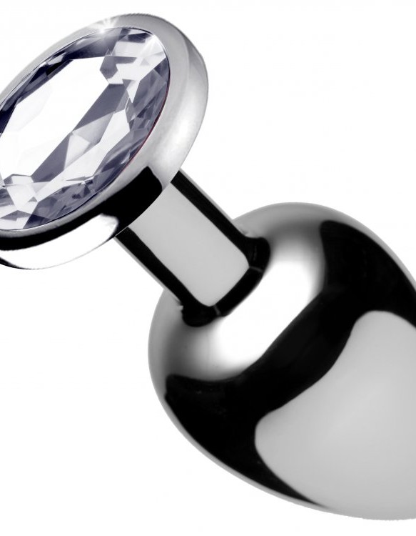 Clear Gem Anal Plug - Large
