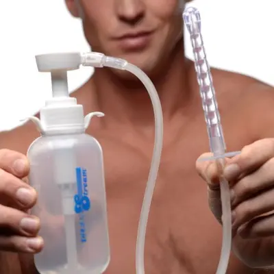 Pump Action Enema Bottle With Nozzle