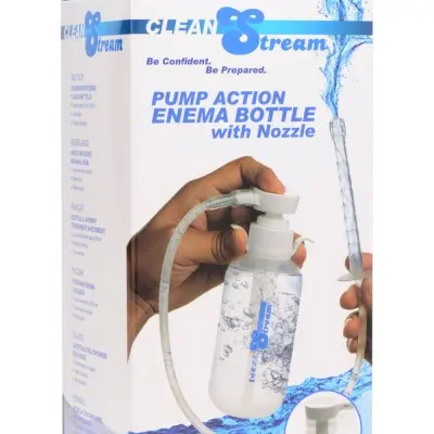 Pump Action Enema Bottle With Nozzle