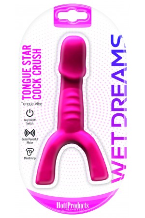 Tongue Star Cock Crush Tongue Vibe With Penis Super Powerful Motor - Pink