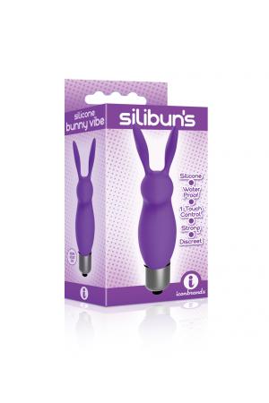 The 9's Silibus Silicone Bunny Bullet - Purple