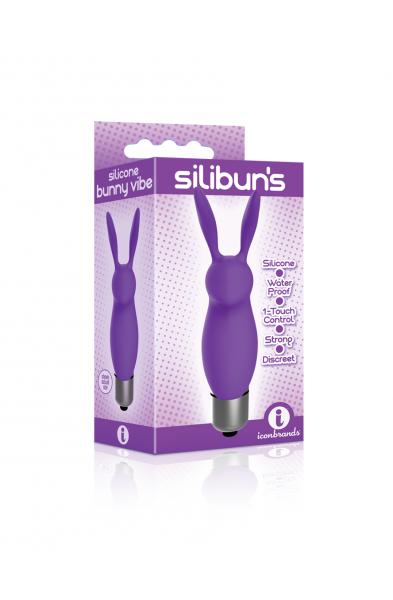 The 9's Silibus Silicone Bunny Bullet - Purple