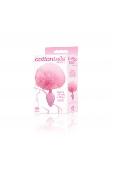 The 9's Cottontails Silicone Bunny Tail Butt Plug  - Pink