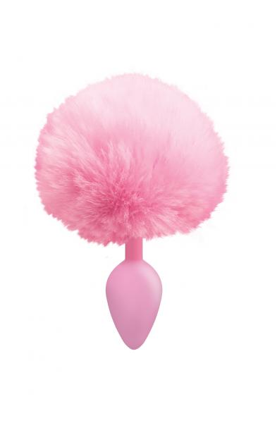 The 9's Cottontails Silicone Bunny Tail Butt Plug  - Pink