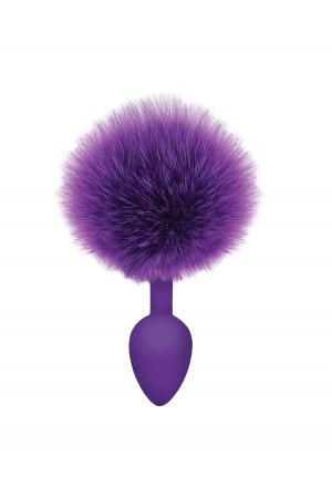 The 9's Cottontails Silicone Bunny Tail Butt Plug  - Purple