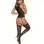 Lace Camisette and G-String - Black - Medium