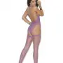 Fence Net Teddy and Matching Stockings - One Size - Purple