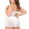Isla Babydoll and Panty Set - White - 3x4x