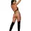 Fishnet Teddy and Restraints - One Size - Black