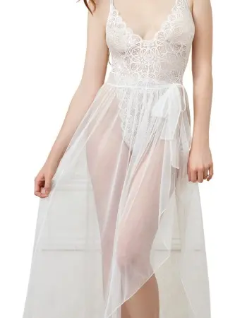 Teddy and Skirt - X-Large - White