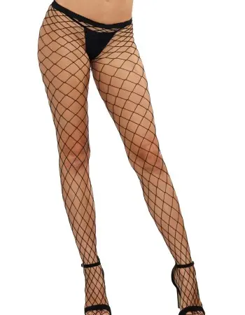 Fence Net Pantyhose - One Size - Black