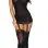 Sheer Garter Dress - One Size - Black