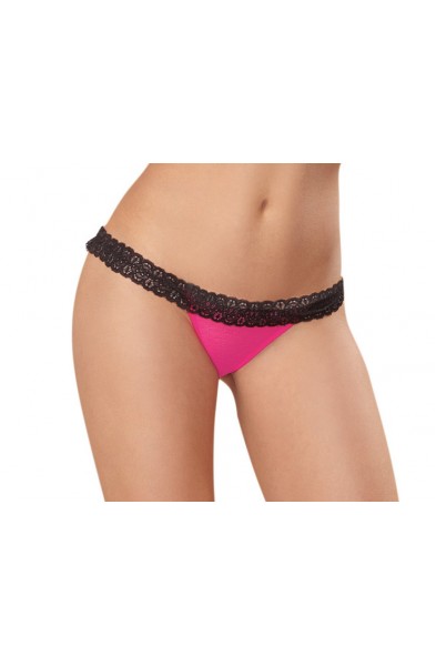 Panty - X-Large - Hot Pink/ Black