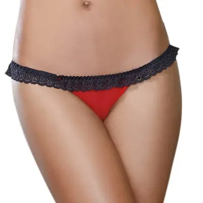 Panty - X-Large - Red/ Black