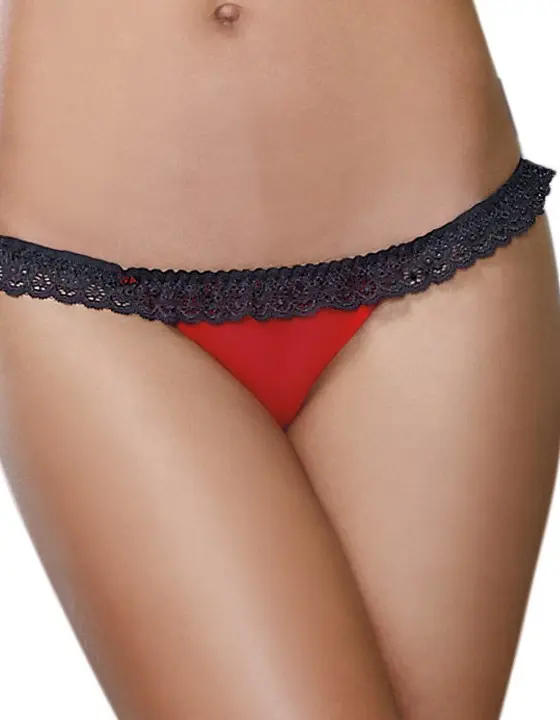 Panty - X-Large - Red/ Black