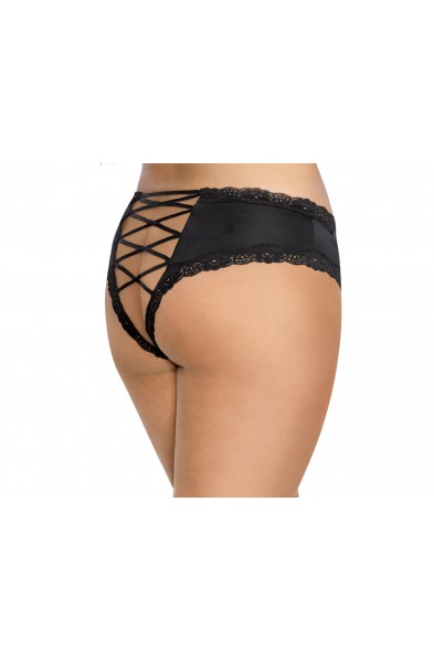 Open Back Panty - 1x - Black