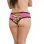 Open Back Panty - 3x - Hot Pink/ Black