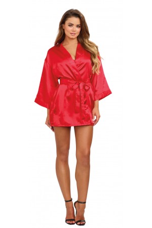 Robe, Chemise, Padded Hanger - Large - Red