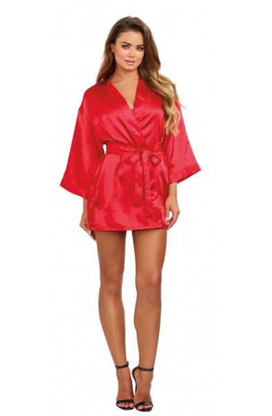 Robe, Chemise, Padded Hanger - Large - Red