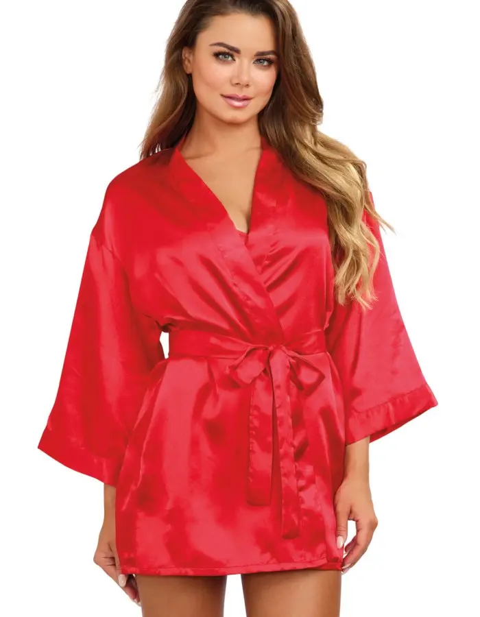 Robe, Chemise, Padded Hanger - Small - Red