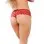 Open Crotch Lace Boy Short - Small - Ruby