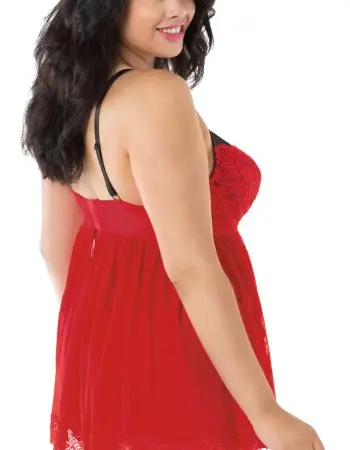 Babydoll, G-String - 1x - Ruby