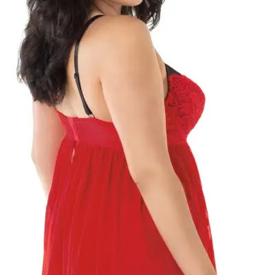 Babydoll, G-String - 1x - Ruby