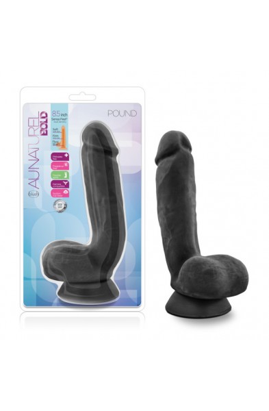 Au Natural - Bold - Pound - 8.5 Inch Dildo -  Black