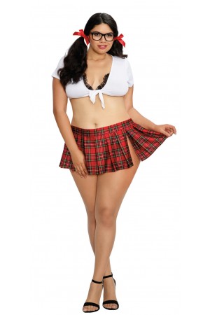 Homeroom Hottie - White/red - Queen Size