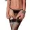 Lust Pandora Strappy Open Cup Bra and Crotchless G-String - Black - S/m