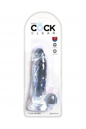 King Cock Clear 7 Inch Cock With Balls