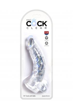 King Cock Clear 7.5 Inch Cock With Balls