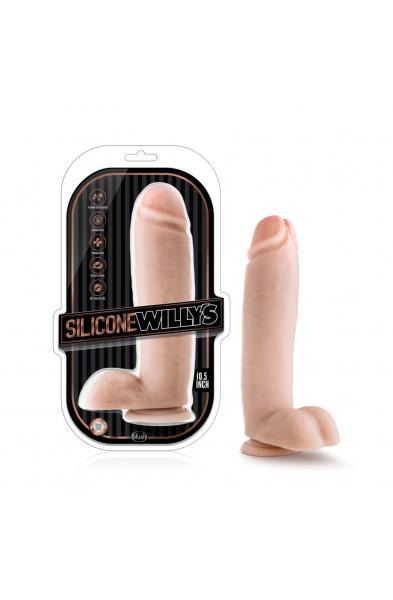 Silicone Willy's - 10.5 Inch Silicone Dildo With  Suction Cup - Vanilla