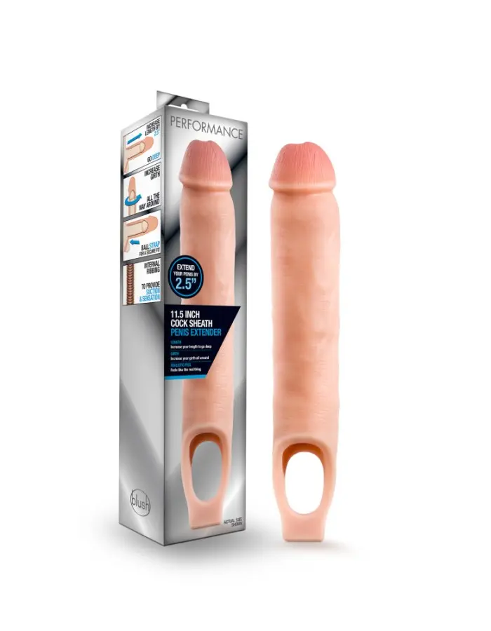 Performance - 11.5 Inch Cock Sheath Penis Extender - Vanilla