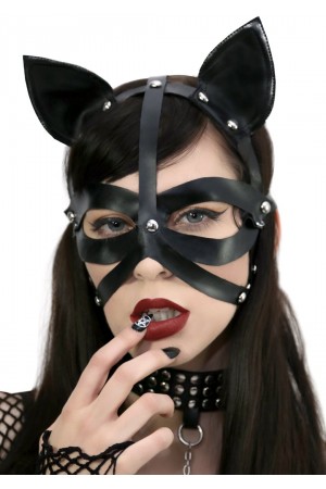 Harness Cat Mask Black