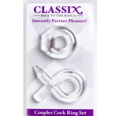 Classix Couples Cock Ring Set Clear