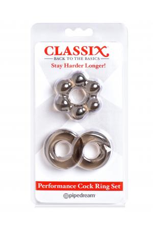 Classix Performance Cock Ring Set Smoke