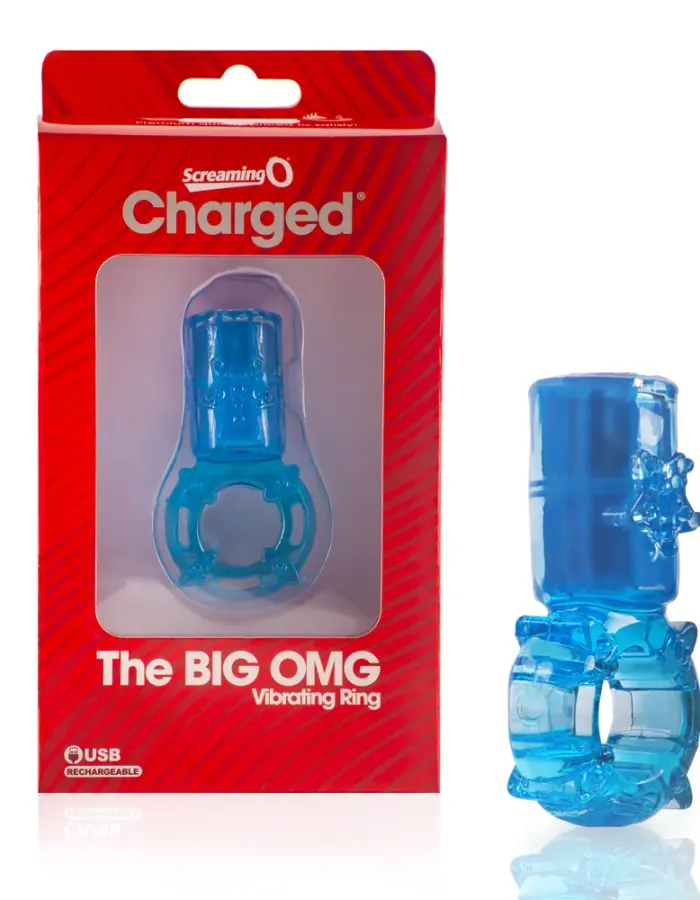Big Omg Vibrating Ring - Blue - Each